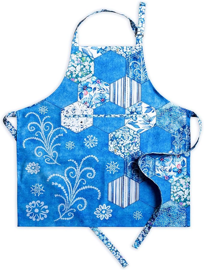 Maison d' Hermine Aprons for women with Pocket 100% Cotton (27.50"x31.50") | Adjustable Neck Strap & long ties Apron Men Chef Wedding Cooking Gardening Server Maid