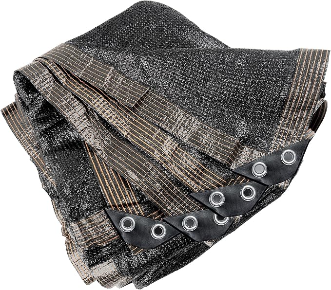 40% 30 X 50 FT Black Shade Cloth, Outdoor Woven Sun Shade with Grommets, Durable Breathable Netting Shading Antifreezing for Patio, Garden, DIY Home, Plants Cover, Greenhouse, Dog Kennel