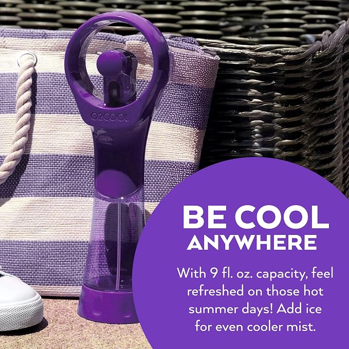 O2COOL FML0001 Elite Misting Fan, Purple