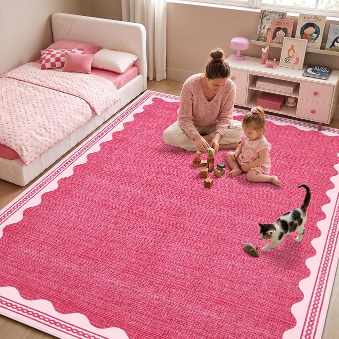 GarveeHome Scalloped Rug