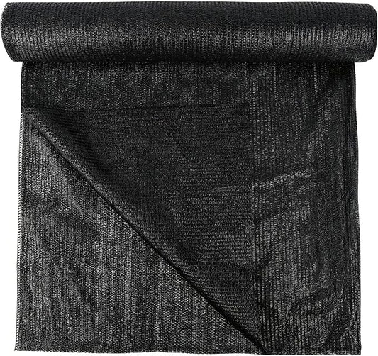 winemana 120x6 FT Outdoor Shade Cloth for Garden & Plants - 90% Large Black Mesh Tarp, UV Resistant Woven Shade Fabric for Greenhouse Farm Row Cover Vegetables Sun Protection Poultry Run