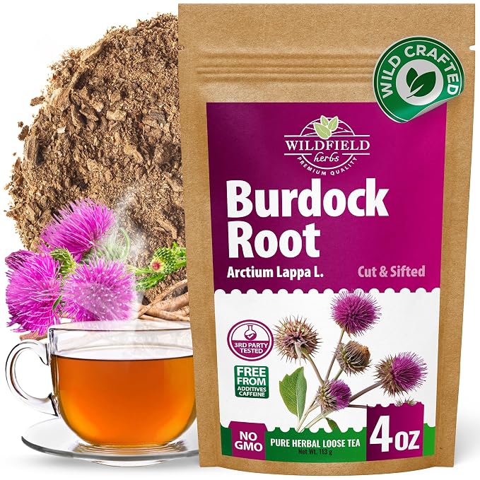 4 oz. Burdock Root Herbal Tea (Arctium Lappa) - 113g Dried Burdock Root Herb Tea Raíz De Bardana