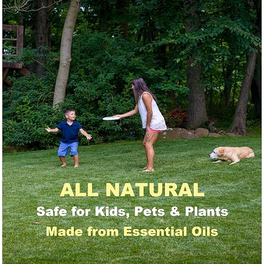 Mosquito & Tick Yard Spray, Natural Essential Oils, 8oz