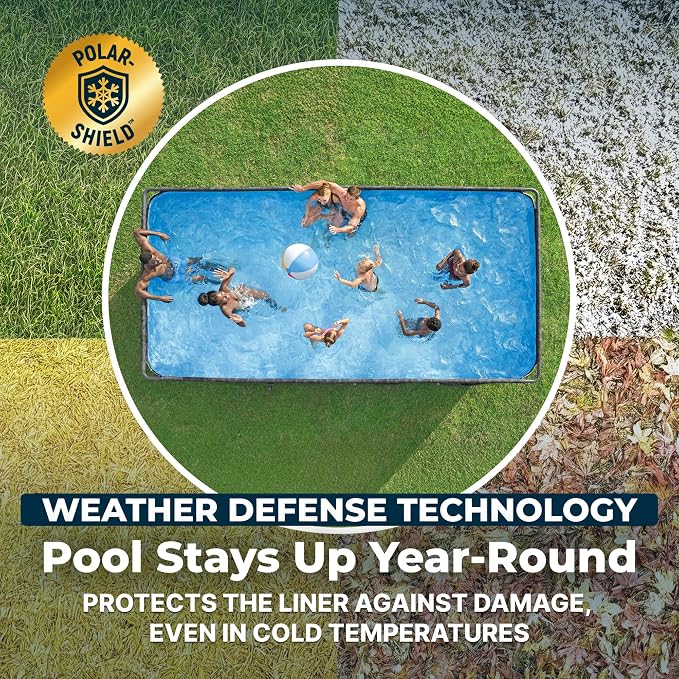 Bestway APX 365 18' x 9' x 52" Above Ground Pool Set with Sand Filter Pump | Long-Lasting All-Season Swimming Pool with Galvanized Steel Frame - Ladder, Cover, and Polysphere Filtration Balls Included