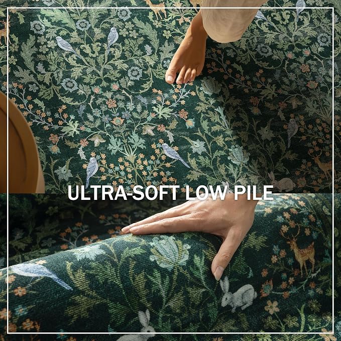 Washable Area Rugs for Living Room: 6x9 Rugs for Bedroom Stain Resistant Non Slip Low Pile Lightweight Soft Carpets for Bedroom Kitchen Dining Room Nursery Kids Room Farmhouse Home Office