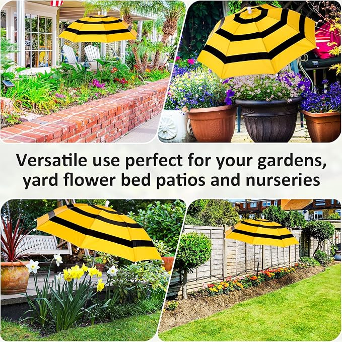 Plant Umbrellas for Outdoor Plants, Large Garden Plant Umbrella Shade Upgraded Adjustable Angle Height for Potted Plants Garden Beds