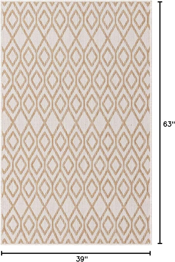 Jill Zarin Outdoor Collection Area Rug - Turks and Caicos (3' 3" x 5' 3" Rectangle Beige/Brown)