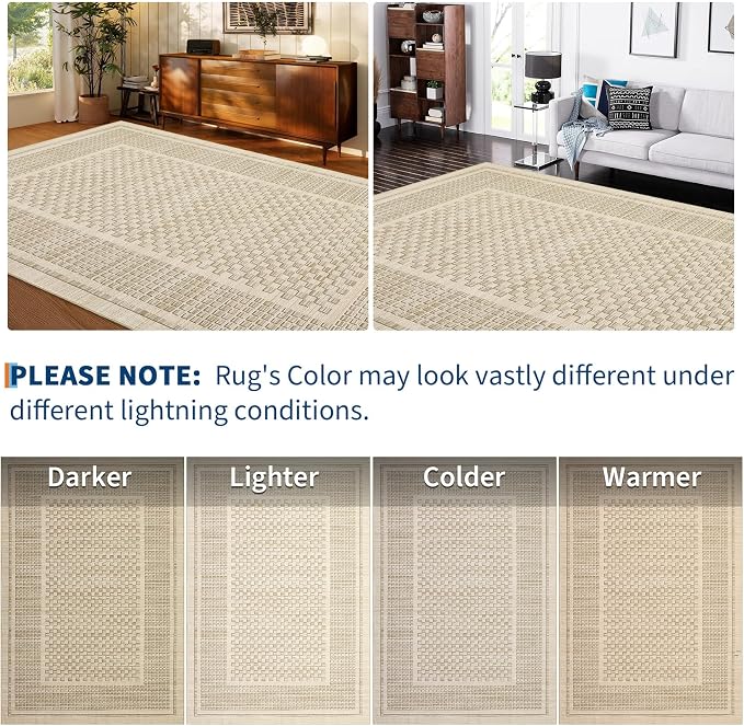 GarveeHome Washable Runner Rug 2x8 Runner Modern Non Slip Kitchen Runner Geometric Low Pile Entryway Rug Soft Bathroom Rugs Stain Resistant Carpet for Bedroom Hallway Laundry 2 ft x8 ft Beige