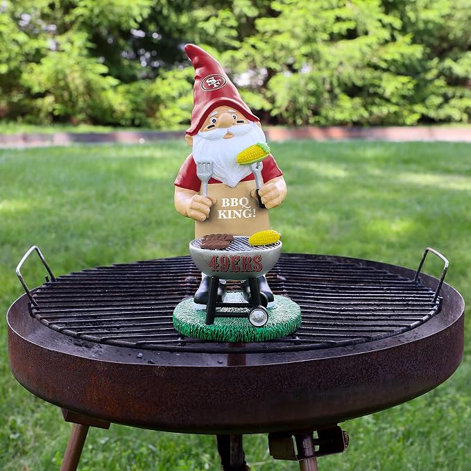 FOCO NFL Unisex-Adult NFL Team Logo Grill Garden Statue Outdoor Gnome 10"