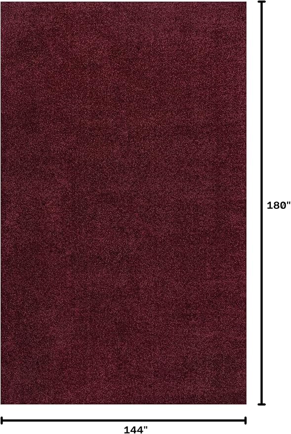 JONATHAN Y Haze Solid Low-Pile Dark Red Indoor Area Rug 12x15, Coastal,Bohemian,Minimalist,Classic, Easy-Cleaning for Living Room,Bedroom,Kitchen,Pet Friendly,Non-Shedding (SEU100Q-15)