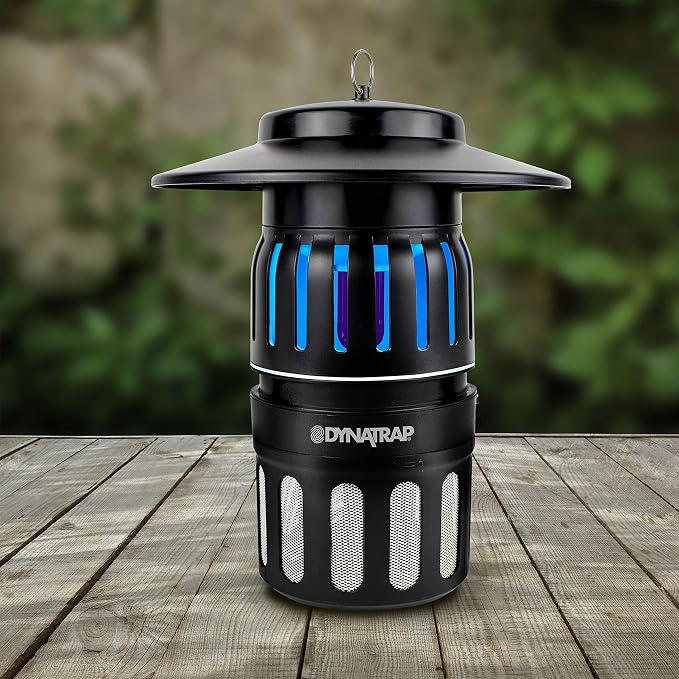 DynaTrap DT1050SR 1/2 Acre Mosquito & Flying Insect Trap – Kills Mosquitoes, Flies, Wasps, Gnats, & Other Flying Insects - Bug Zapper Alternative - Black