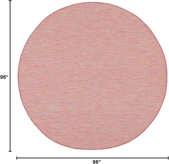 Nourison Home Positano Rainbow 8' x Round Area Rug - Easy Clean, Non Shedding, Bed Room, Living Room, Dining Room, Kitchen (8' x Round)
