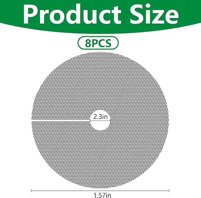 Adnee 8 Pcs 15.7 Inch Plant Pot Grids, Cuttable Plant Pot Soil Covers Protectors from Animals, Indoor Round Planter Pots Soil Guard for Outdoor Garden Plants Protection