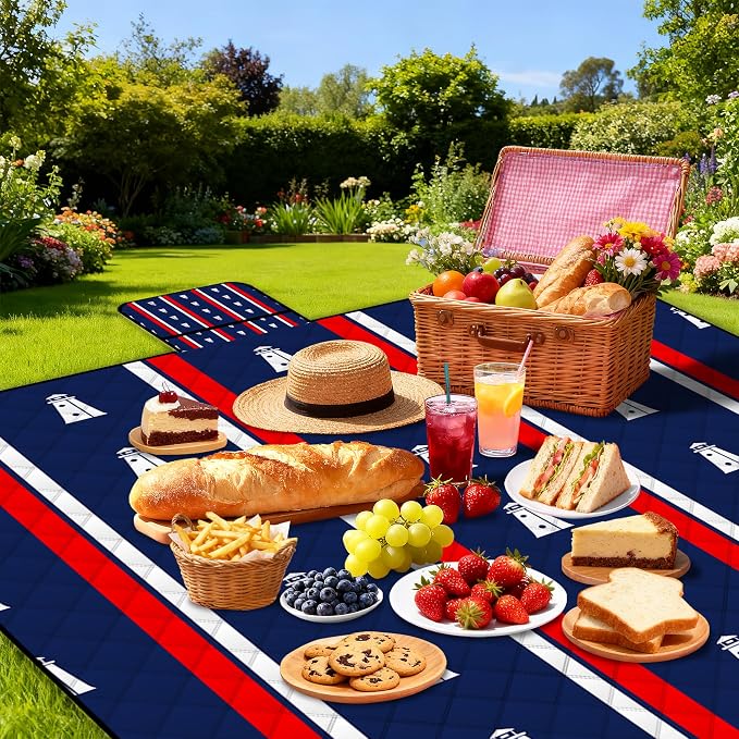 Extra Large Picnic Blanket 80" x 80", Waterproof Sandproof Foldable Picnic Mat for Beaches,Picnics,Camping,Parks,Park.Lighthouse