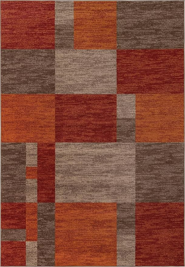 Unique Loom Autumn Collection Area Rug - Providence (10' x 14' 1" Rectangle, Multi/ Beige)
