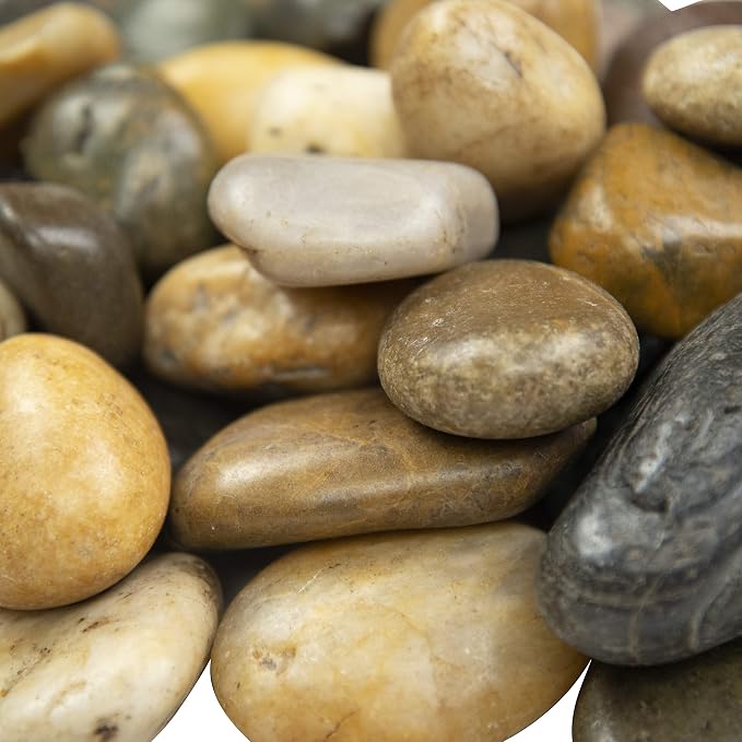 MSI Decorative Polished Mixed Pebbles, 1.2 inch - 2 inch, 40 lb. Bag