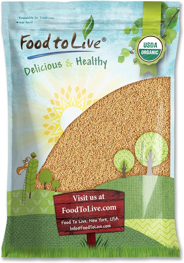 Food to Live Organic Clover Seeds for Sprouting, 10 Pounds Non-GMO, Pure, Vegan, Kosher, Bulk, Edible Seeds, Rich in Vitamins, Minerals, Fiber for Growing Sprouts, Microgreens High Germitation Rate