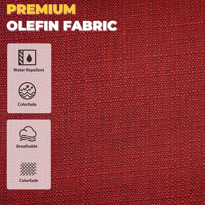 Deep Seat Patio Cushions Set 24 x 24 Inch,Olefin Fabric Outdoor Seat Cushion,Patio Furniture Cushions with Removable Cover,Rain-Proof and Fade Resistant Deep Seat Bottom & Back Cushion,1set