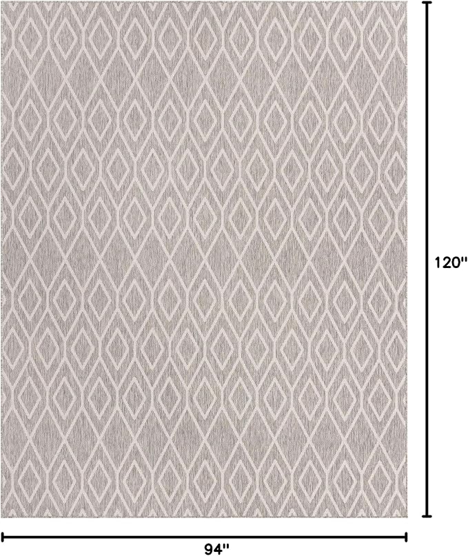 Jill Zarin Outdoor Collection Area Rug - Turks and Caicos (7' 10" x 10' Rectangle Gray Cream/Cream)