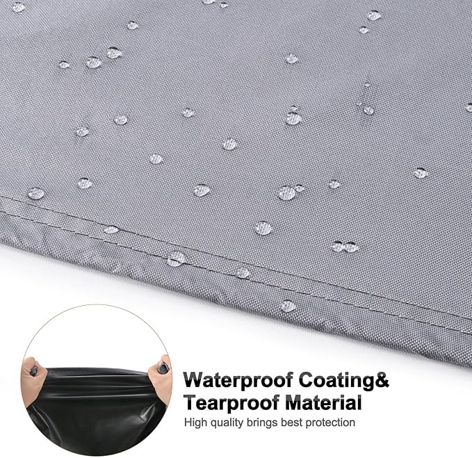 Mrrihand Central Air Conditioner Cover for Outside Units Waterproof Heavy Duty AC Unit for Outdoor Large AC Cover for Winter (24"X24"X30")-Grey