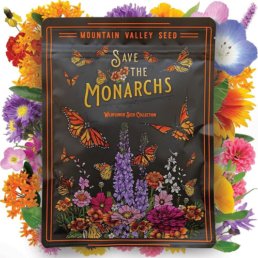 Mountain Valley Seed Co National Wildflower Seed Collection – Perennial Mix | Flower Seeds for Planting – Wildflowers (Save the Monarchs)