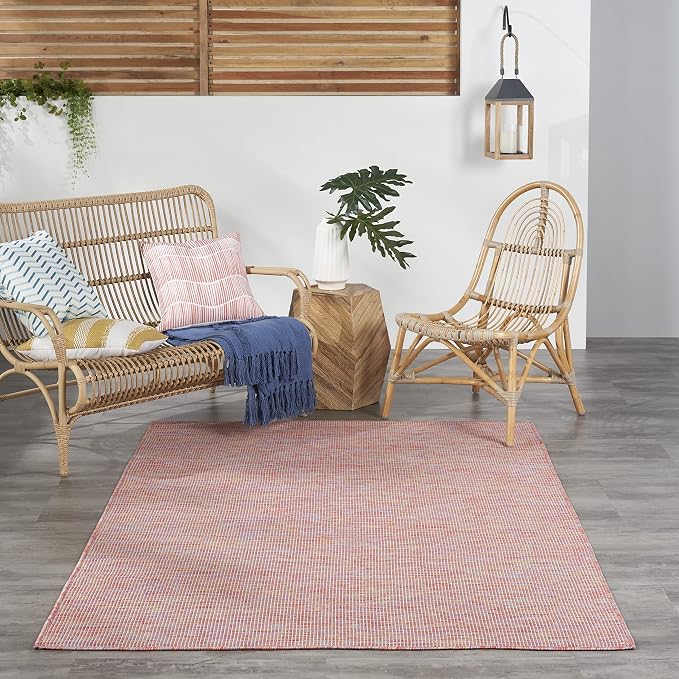Nourison Home Positano Rainbow 5' x 7' Area Rug - Easy Clean, Non Shedding, Bed Room, Living Room, Dining Room, Kitchen (5' x 7')
