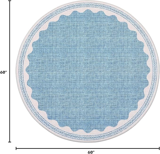 GarveeHome Scalloped Rug
