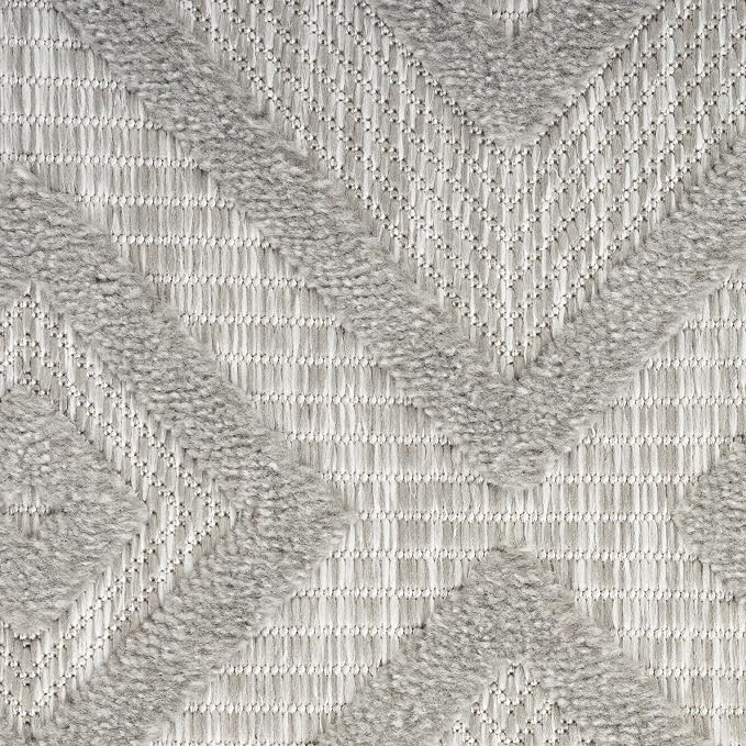 Nourison Home Versatile Silver Grey 5' x 7' Area Rug - Easy Clean, Non Shedding, Bed Room, Living Room, Dining Room, Kitchen (5' x 7')