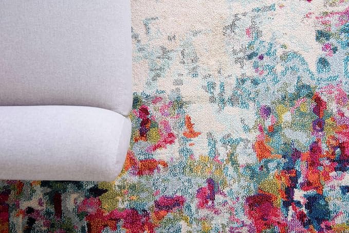 Unique Loom Chromatic Collection Area Rug - Joyous (7' 1" x 10' Rectangle Multi/Blue)