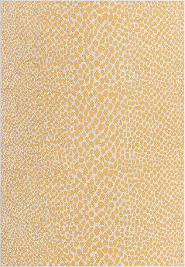 Unique Loom Outdoor Collection Area Rug - Cape Town (7' 1" x 10' Rectangle, Yellow Ivory/ Ivory)