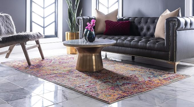 Unique Loom Monterey Collection Area Rug - Aztec (2' x 3' 1" Rectangle Multi/Blue)