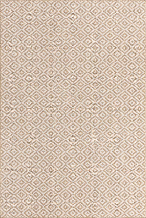 Unique Loom Outdoor Collection Area Rug - Costa Rica (6' 1' x 9' Rectangle, Beige/ Cream)