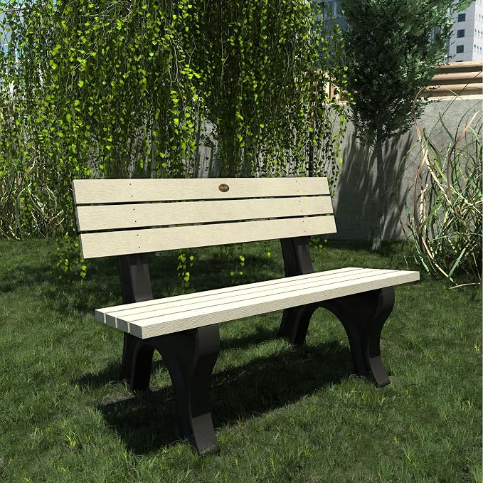 Sequoia Professional CM-BENSQ43-WAE Aurora 4 ft Park Bench, Whitewash