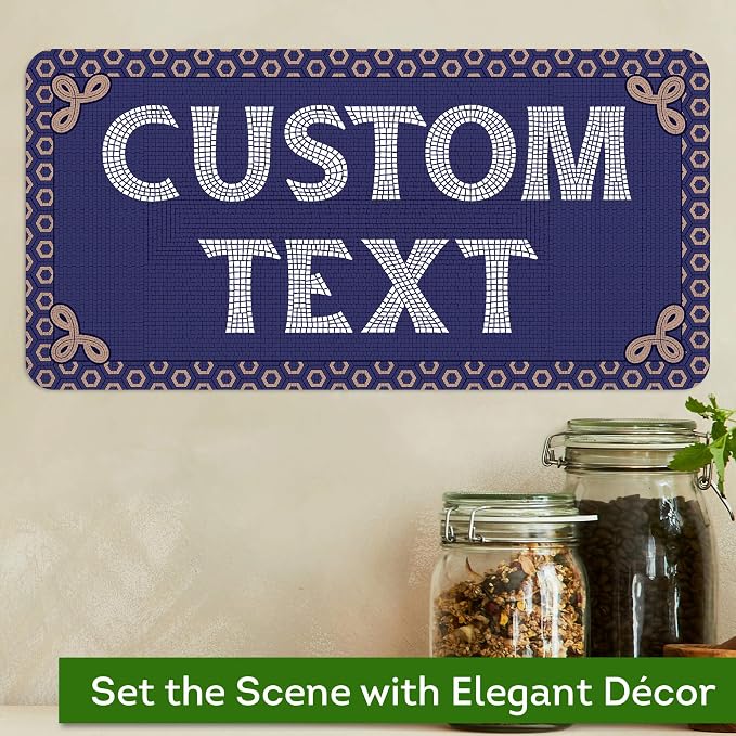 Custom Sign, Custom Street Sign, 11 Font Colors, 13 Font Styles, 4 Hole Options, 22 Sizes, 6x12 Inches, Rust Free DiBound, Fade Resistant, Made in USA by My Sign Center (Fauxsaic 1)
