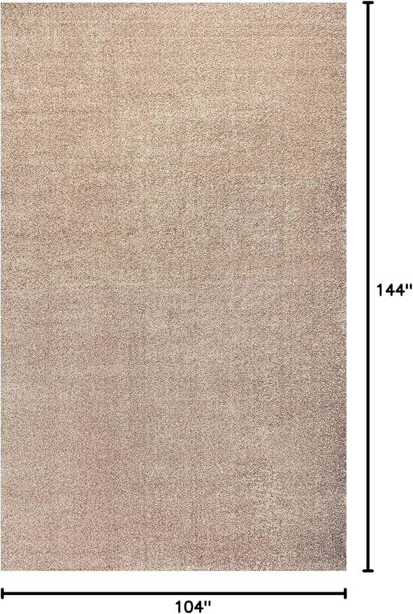 JONATHAN Y Haze Solid Low-Pile Beige Indoor Area Rug 9x12, Coastal,Bohemian,Minimalist,Classic, Easy-Cleaning for Living Room,Bedroom,Kitchen,Pet Friendly,Non-Shedding (SEU100G-9)