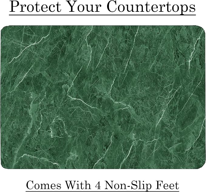Green Marble Kitchen Glass Cutting Board Ocean Decorative Gift Marbled Granite Stone Rock Gift For Her Mom Wife (Green Marble)