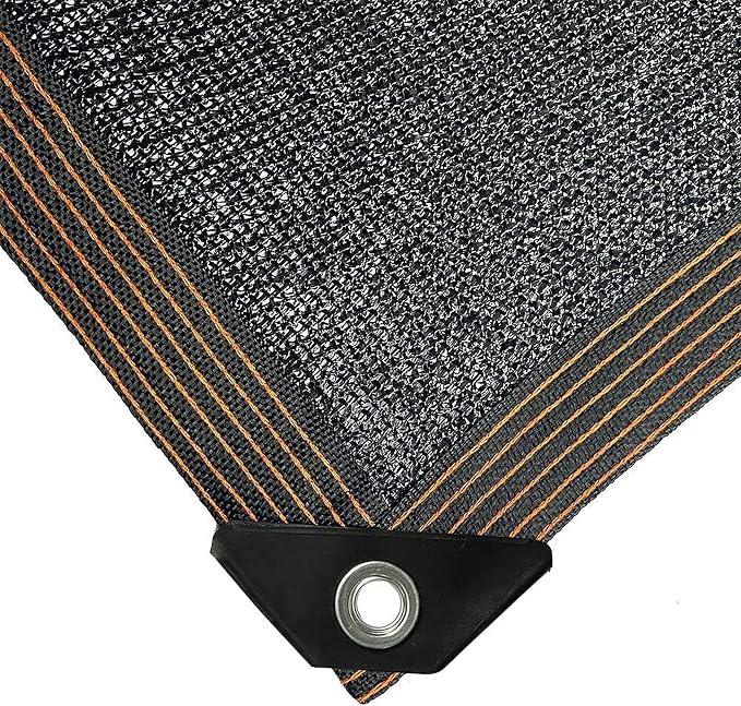 winemana 20x48 FT Black Shade Cloth, 70% UV Resistant Mesh Tarp with Reinforced Grommets, Breathable Sun Shade Net for Garden, Greenhouse, Patio Plants and Animal Coop Cover