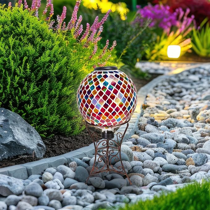 Sunnydaze Gazing Ball Stand with Scroll Design, 11.5-Inch, Bronze, Set of 6 | Steel Garden Globe Stand for 10-12-Inch Gazing Balls, Patio, Deck, Sunroom, or Backyard Decoration Accessory
