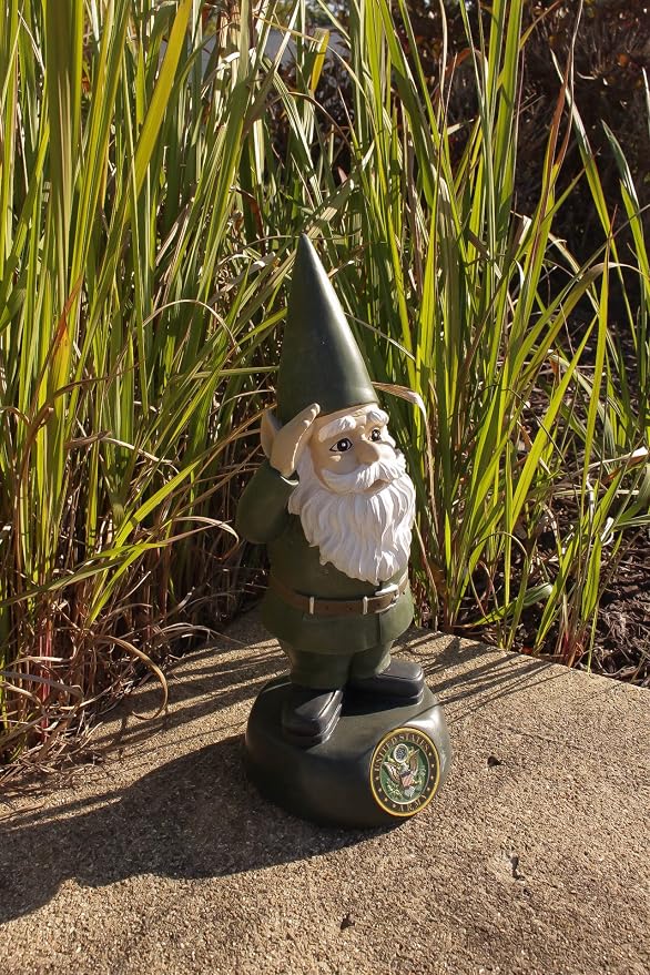 Red Carpet Studios Officially Licensed Military Garden Gnome, 13.25" Tall, United States Army
