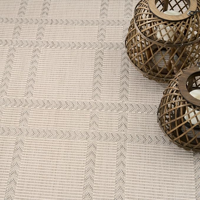 Nourison Home Horizon Indoor/Outdoor Grey 8' x 10' Area Rug - Easy Clean, Non Shedding, Bed Room, Living Room, Dining Room, Kitchen (8' x 10')