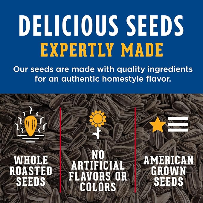 DAVID SEEDS Roasted and Salted Original Jumbo Sunflower Seeds, Keto Friendly, 5.25 Oz, 12 Pack
