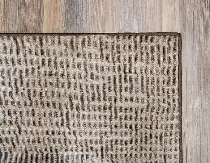 Unique Loom Sofia Collection Area Rug - Grace (3' 3" x 16' 5" Runner, Brown/ Ivory)
