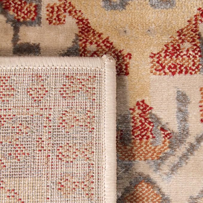 Superior Indoor Area Rug or Runner, Patchwork Rustic Leaves Floor Decor, Soft Plush Rugs for Living Room, Office, Kitchen, Dining, Aesthetic Home Accessories, Zelder Collection 2ft x 3ft - Rust