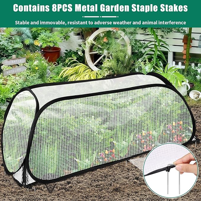 ANGAR Garden Covers for Raised Beds, Garden Row Plants Cover Accelerator, Freeze Protection Greenhouse Cover for Raised Garden Beds Protecting Seedlings Fruits Vegetable Rows
