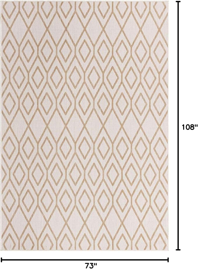 Jill Zarin Outdoor Collection Area Rug - Turks and Caicos (6' x 9' Rectangle Beige/Brown)