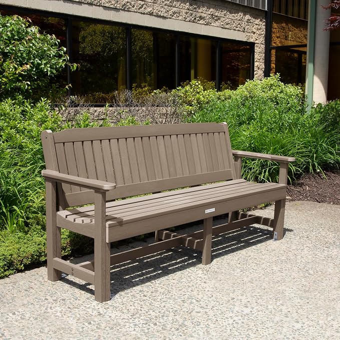 Sequoia Professional Commercial Grade Exeter Garden Bench, 6ft, Woodland Brown