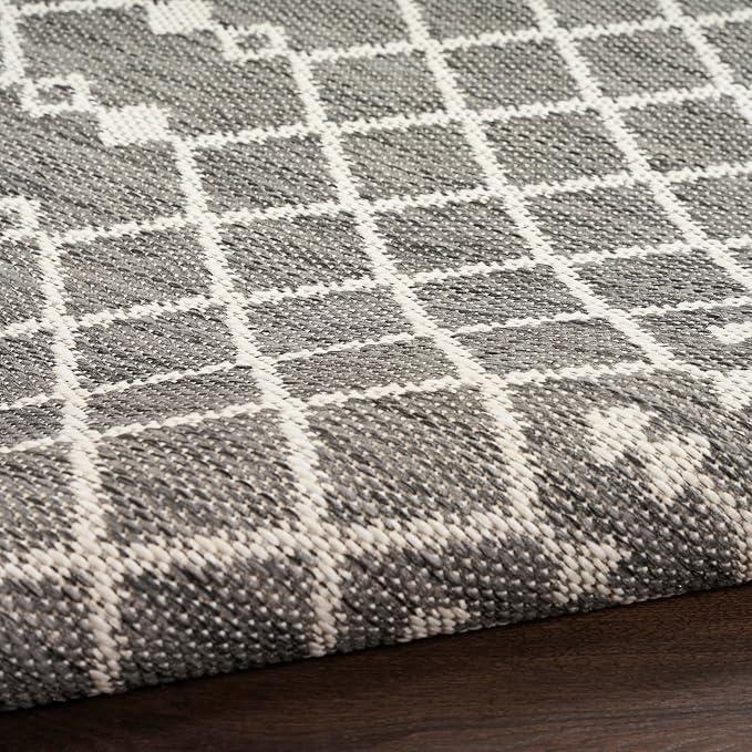 Nourison Home Positano Charcoal 2'2" x 8' Area Rug - Easy Clean, Non Shedding, Bed Room, Living Room, Dining Room, Kitchen (8' Runner)
