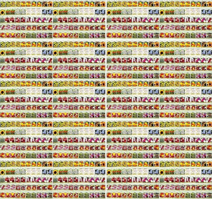 Set of 1000 Flower Seed Packets - Flower Seeds in Bulk - 15 or More Varieties Available - Great for Creating Colorful Gardens (1000)