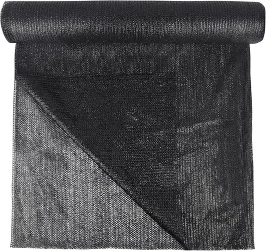winemana 6x120 FT Outdoor Shade Cloth for Garden & Plants - 50% Large Black Mesh Tarp, UV Resistant Woven Shade Fabric for Greenhouse Farm Row Cover Vegetables Sun Protection Poultry Run