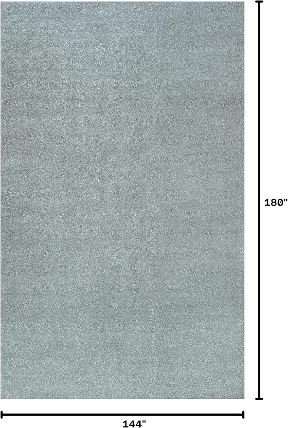 JONATHAN Y Haze Solid Low-Pile Aqua Blue Indoor Area Rug 12x15, Coastal,Bohemian,Minimalist,Classic, Easy-Cleaning for Living Room,Bedroom,Kitchen,Pet Friendly,Non-Shedding (SEU100S-15)